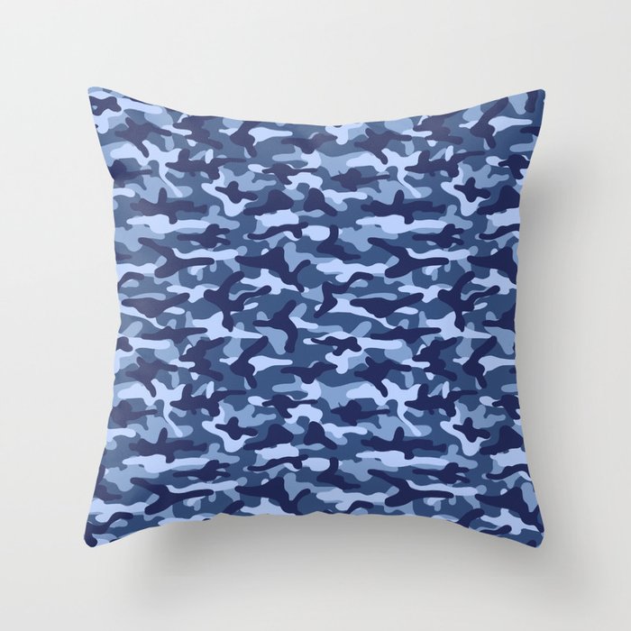 Water Camouflage Throw Pillow