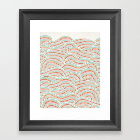 Summer Sea Waves Framed Art Print