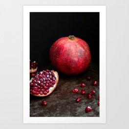 Pomegranate still life l Food Photography Art Art Print