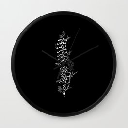 Chiropractic Flowery Spine Spinal Cord Wall Clock