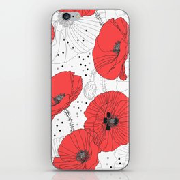 RED POPPIES iPhone Skin