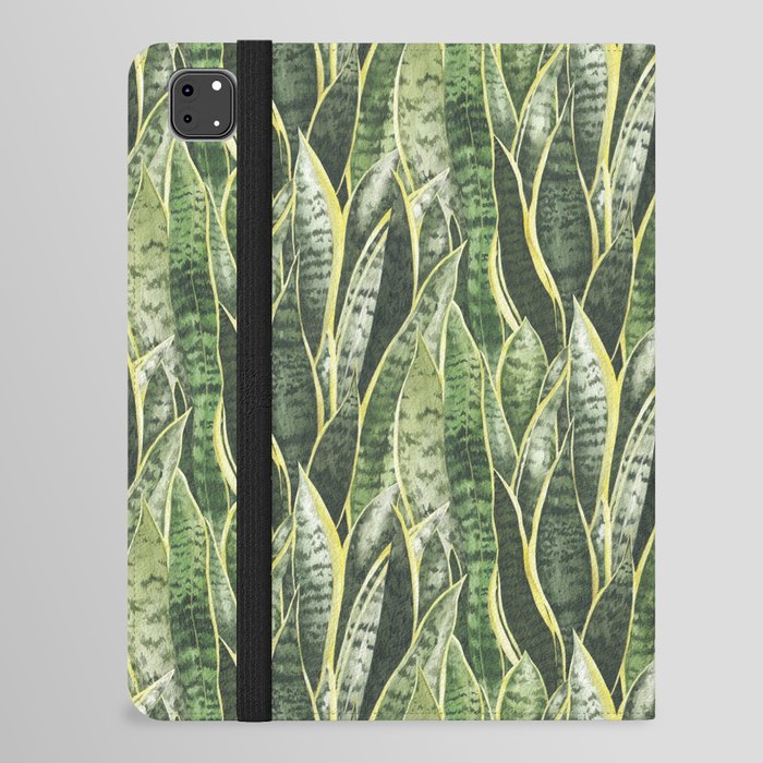Snake Plant Tropical Houseplant Print iPad Folio Case