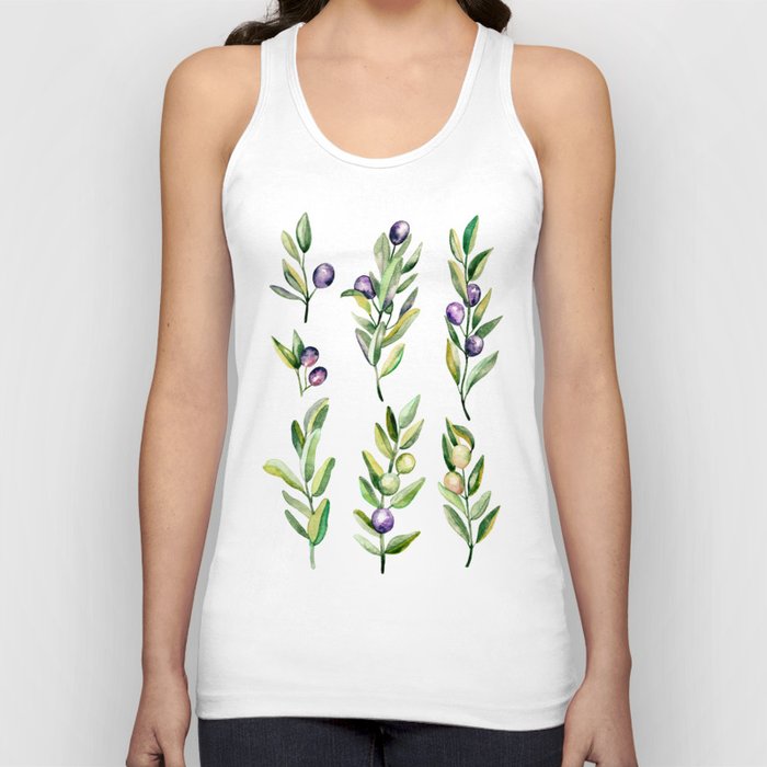 Scattered Olive Branches Tank Top