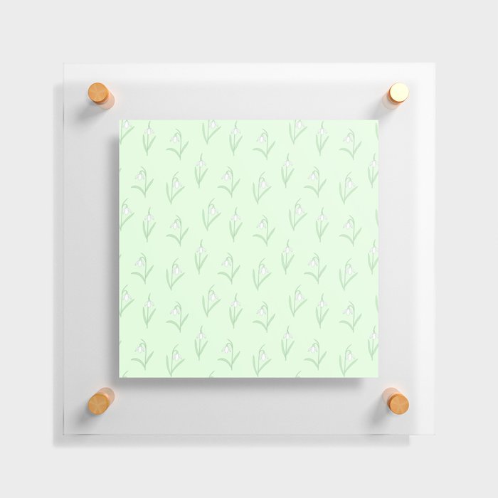 Snowdrop pattern Floating Acrylic Print