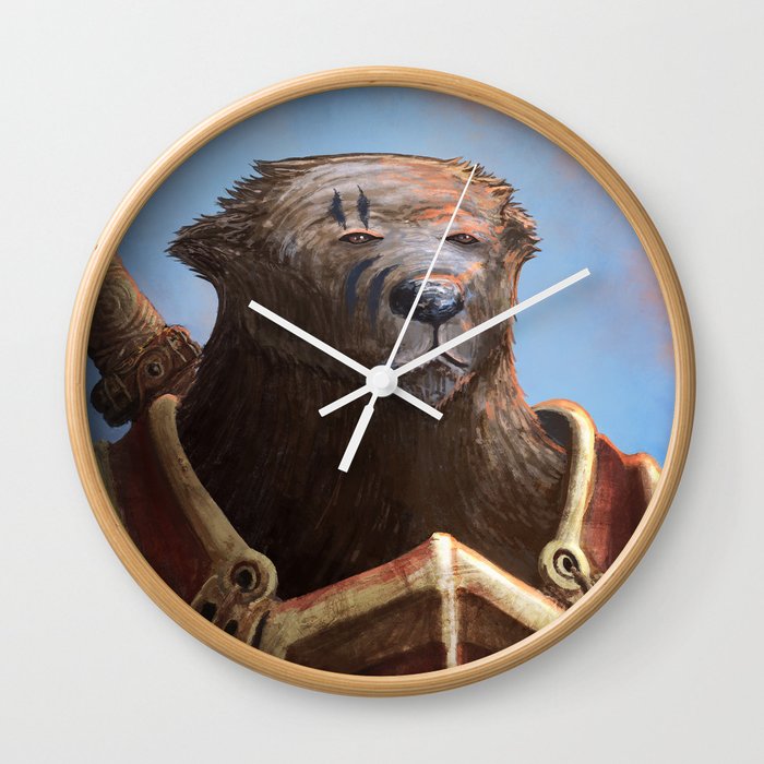 Bear Warrior Wall Clock