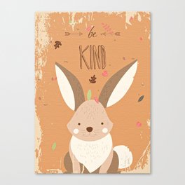 Be Kind  Bunnies Easter Day Canvas Print