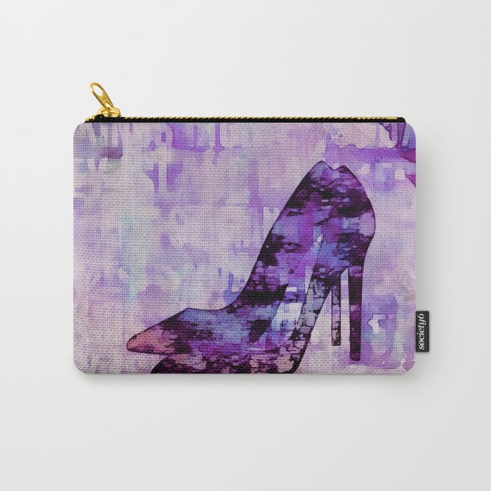 High heel female shoe watercolor art Carry-All Pouch
