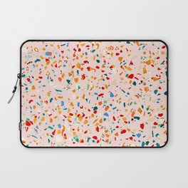 Blush Terrazzo | Pink Eclectic Speckles | Abstract Confetti Painting | Chic Bohemian Illustration Laptop Sleeve