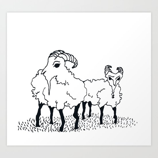 Goats Art Print