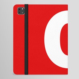 letter O (White & Red) iPad Folio Case