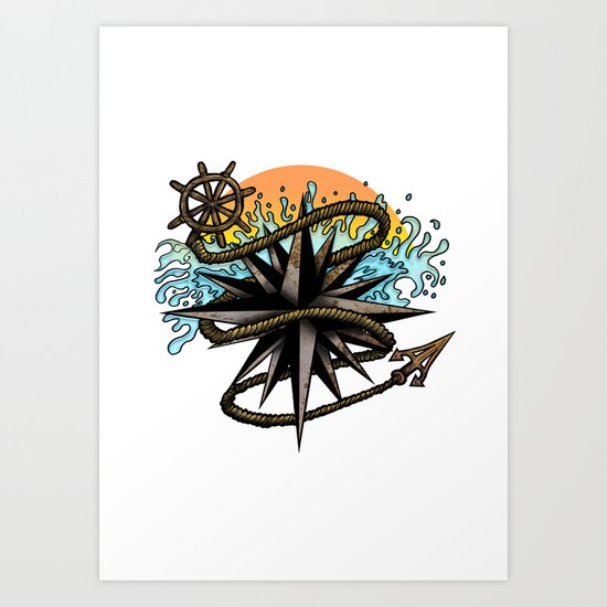 Nautical Splash Art Print