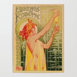 Classic French art nouveau Absinthe Robette Poster