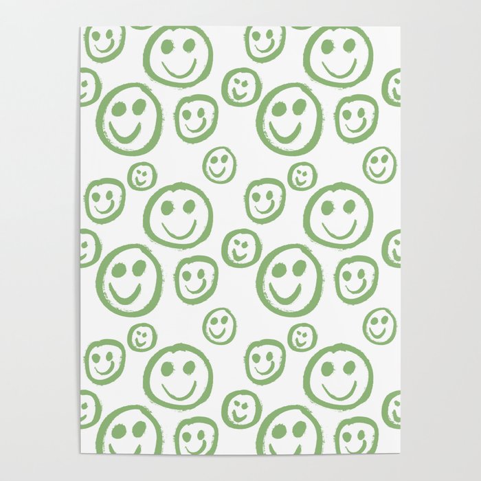 Sage Green Smiles Poster
