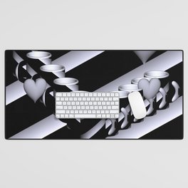 black and white -208- Desk Mat
