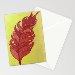 Feather Red Stationery Cards