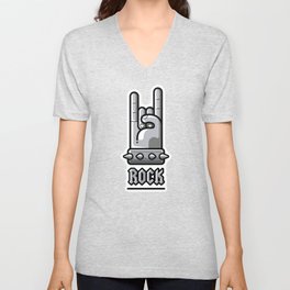 ROCK V Neck T Shirt