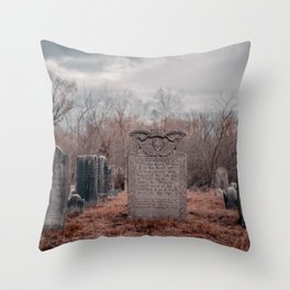 Old Plain Cemetery, North Stonington, CT Throw Pillow