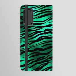 Green Tiger Skin Print Metallic Pattern Android Wallet Case
