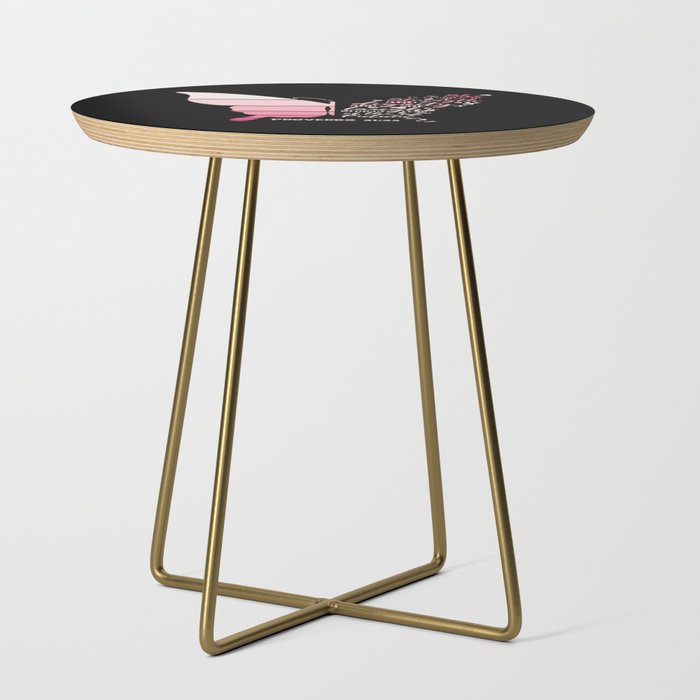 Breast Cancer Awareness Butterfly Side Table
