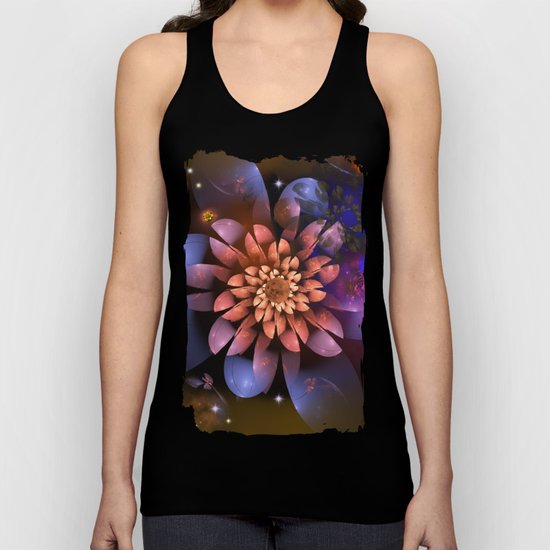 Cosmic flowers in universe Unisex Tank Top