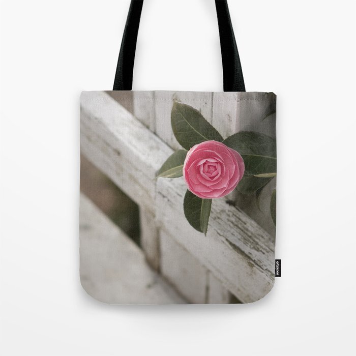 Pink Porch Flower Tote Bag