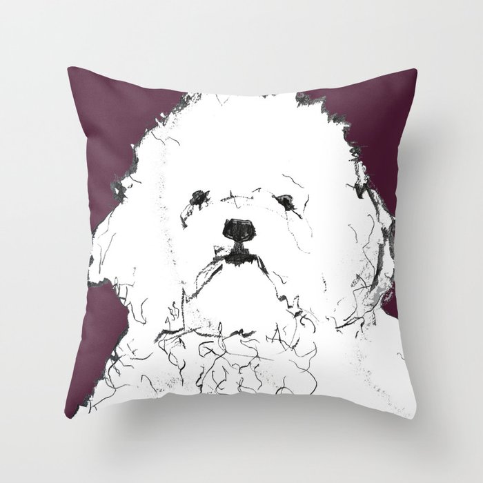 Maltipoo Throw Pillow