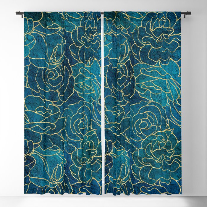 ABSTRACT FLORAL 6 Blackout Curtain