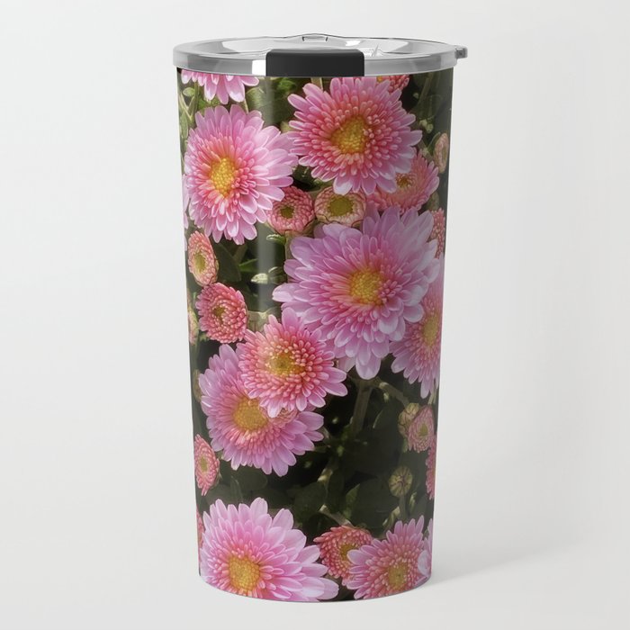 Bellis Perennis, Beautiful Pink Daisy Travel Mug
