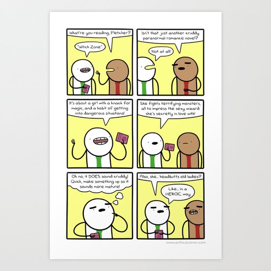 Antics #369 - fictional fiction Art Print