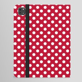 Red and Polka White Dots iPad Folio Case
