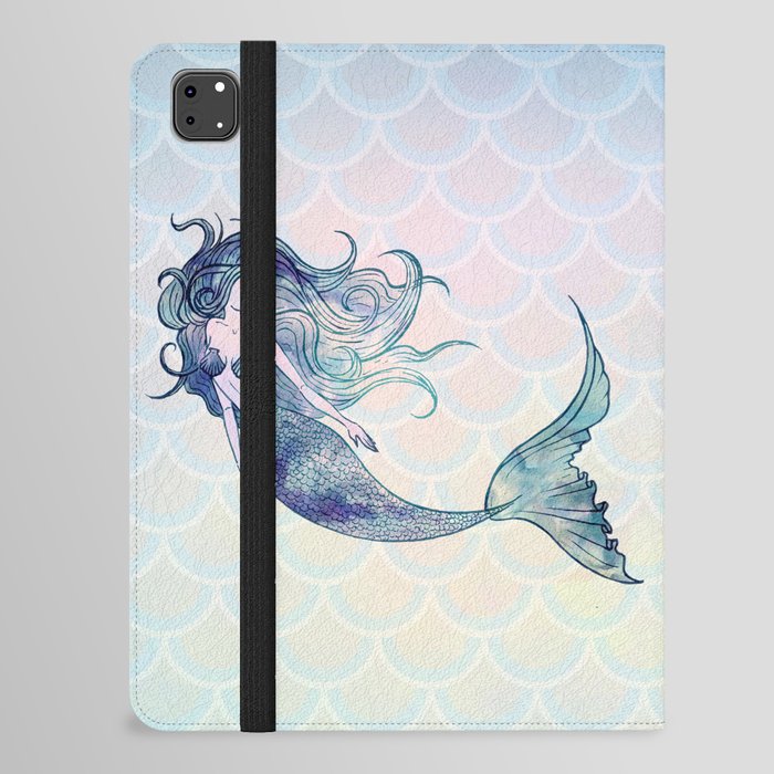 Watercolor Mermaid iPad Folio Case