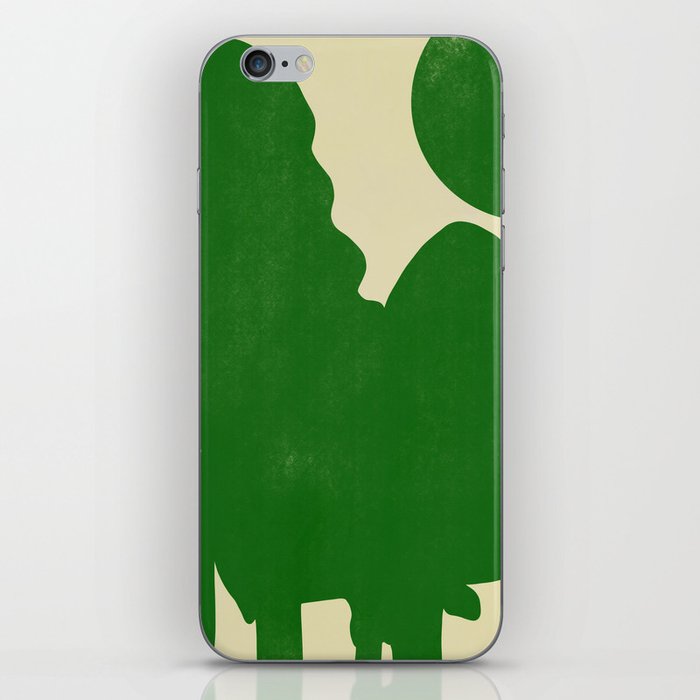 My lady cut out in green iPhone Skin