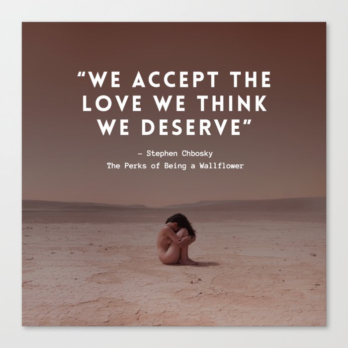We accept the love we think we deserve - woman in the desert  Canvas Print