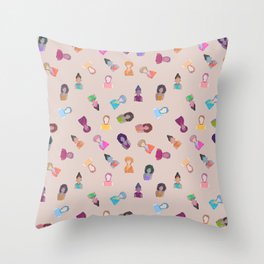 Women Of All Types Surface Pattern Design Throw Pillow