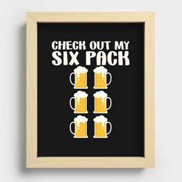 Check Out My Six Pack Beer Funny Recessed Framed Print