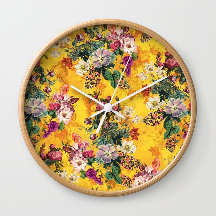 Summer Botanical Garden IX Wall Clock