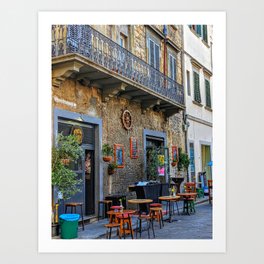 Time for a cafe at an Italian restaurant Art Print