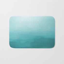 Best Seller Aqua Teal Turquoise Watercolor Ombre Gradient Blend Abstract Art - Aquarium SW 6767 Bath Mat
