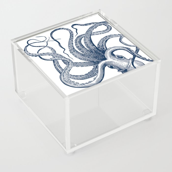 Octopus Navy Acrylic Box