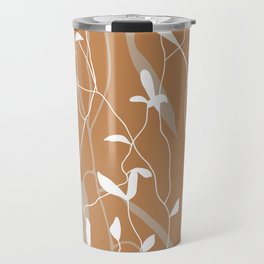 Meadow Grasses Floral on Yellow Travel Mug