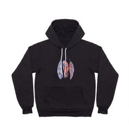 Watercolor Feathers - Red & Purple Hoody
