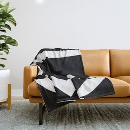 Black and white geometric modern Throw Blanket