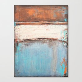 Copper and Blue Abstract Canvas Print