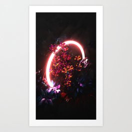 Atkinsiana Art Print | Torus, Neon, Graphicdesign, Nature, Green, Flower, Water, Atkinsiana, Digital, Red 