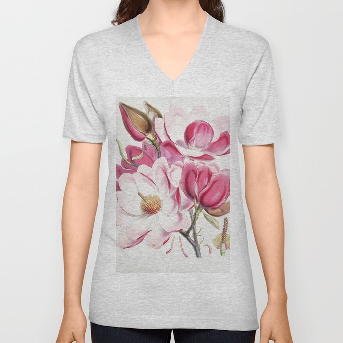 Himalayan Magnolia V Neck T Shirt