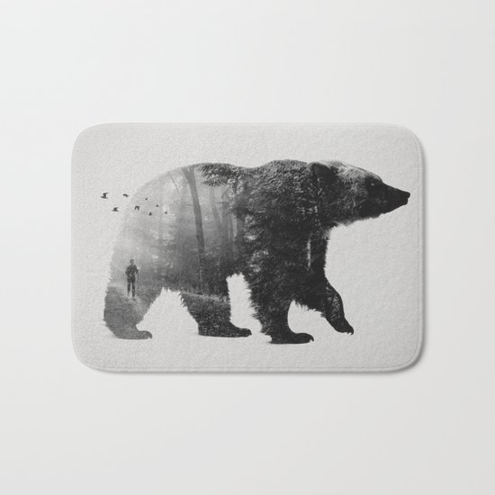 Into the Wild b&w Bath Mat