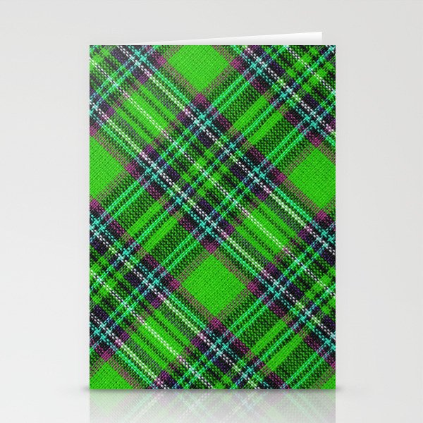 Plaid Green Trendy Collection Stationery Cards