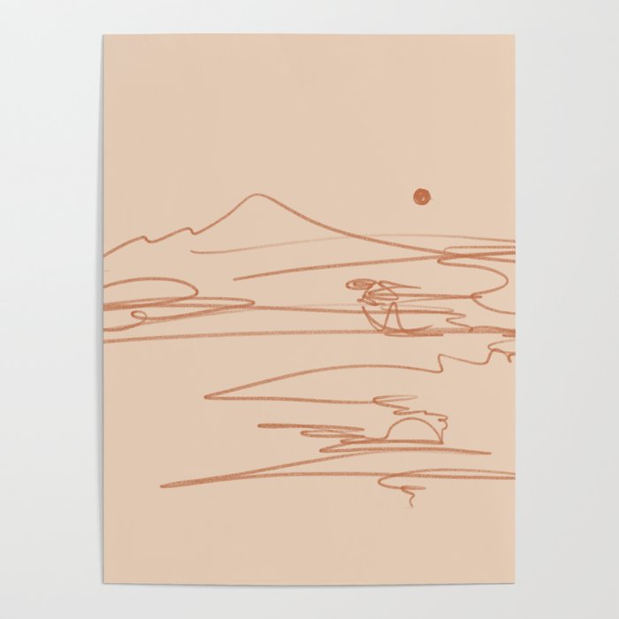 Line Mountain Sunset. Poster