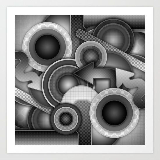 Monochrome Mayhem Art Print