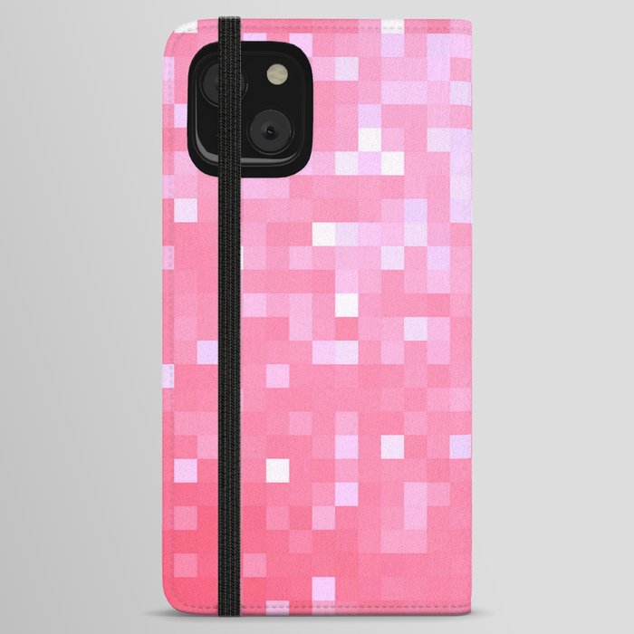 Bubblegum Pink Pixel Sparkle iPhone Wallet Case